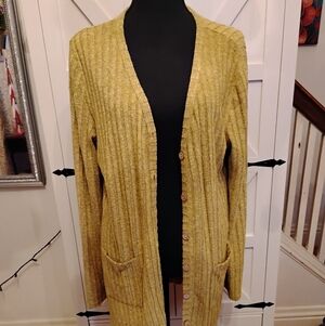Elegant Yellow Women's Cardigan